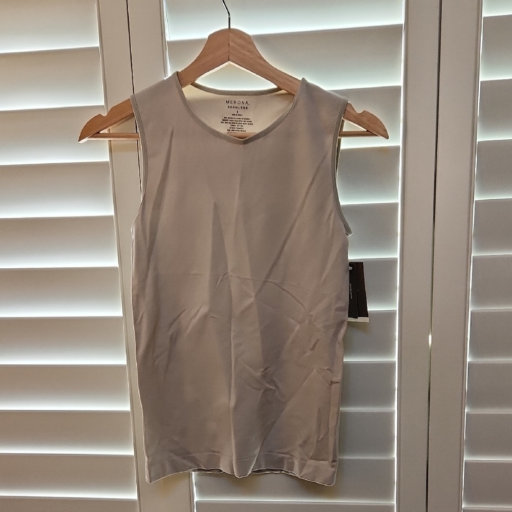 Merona Cream Tan Fitted Sleeveless Tank Top